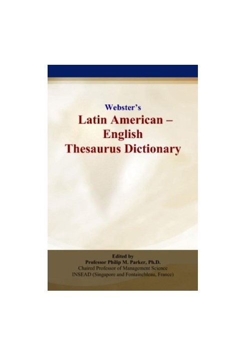 Websters Latin American - English Thesaurus Dictionary