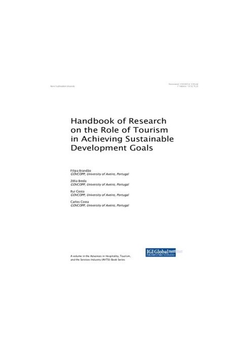 Handbook of Research on the Role of Tourism in Achieving Sustainable Development Goals