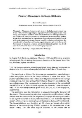 Planetary Diameters in the Surya-Siddhanta