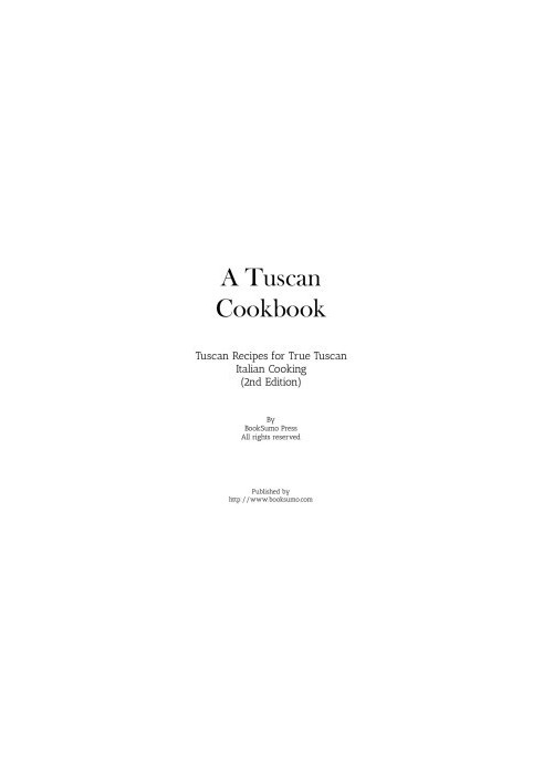 A Tuscan Cookbook