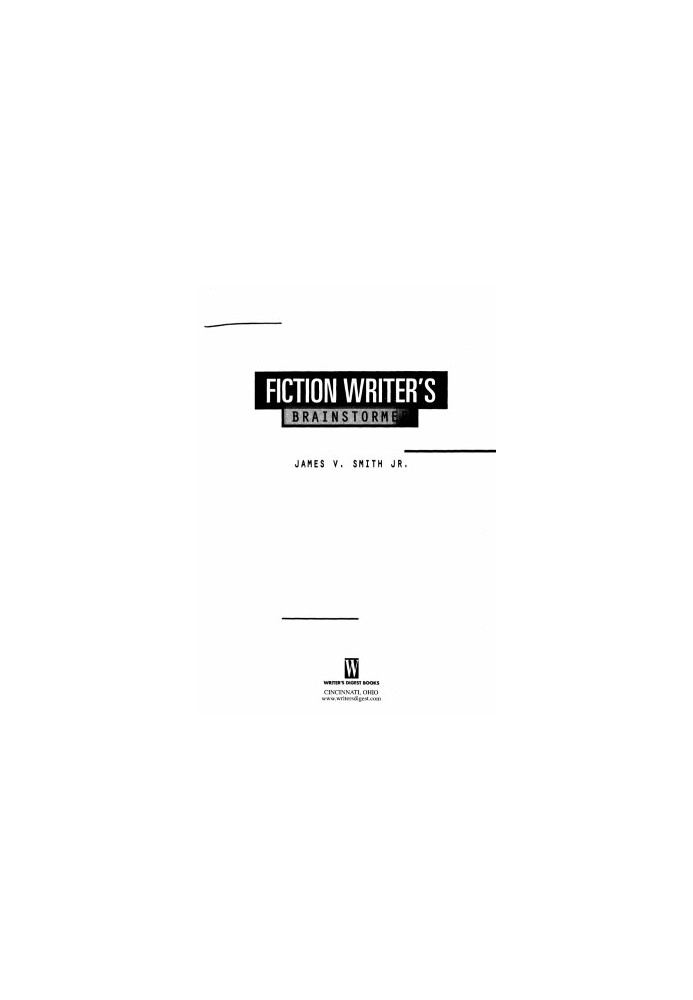 Fiction Writer's Brainstormer