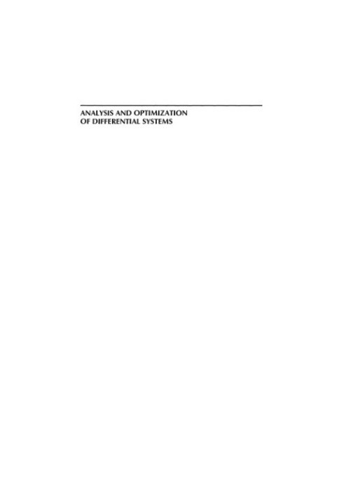 Analysis and Optimization of Differential Systems: IFIP TC7