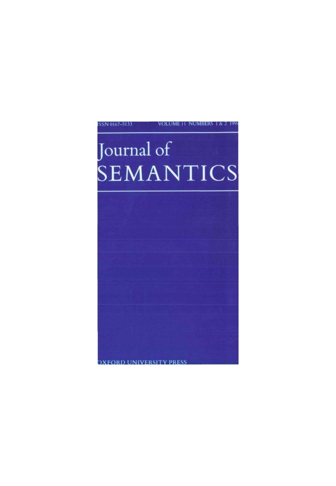 Journal of Semantics, Volume 11, Issue 1-2, 1994 11 1-2
