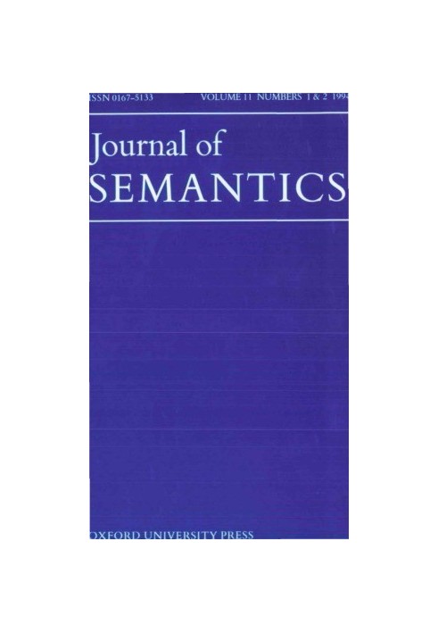 Journal of Semantics, Volume 11, Issue 1-2, 1994 11 1-2