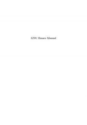 GNU Emacs Manual