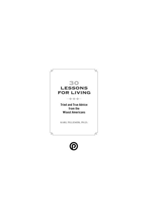 30 Lessons for Living