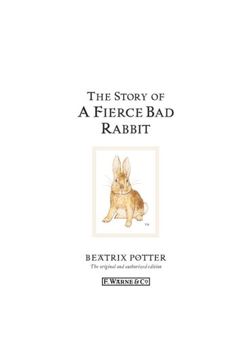 The Story of a Fierce Bad Rabbit