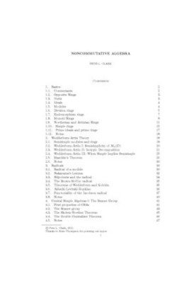 Noncommutative Algebra [Lecture notes]