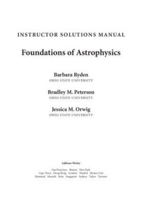 Foundations of Astrophysics Instructor Solutions Manual