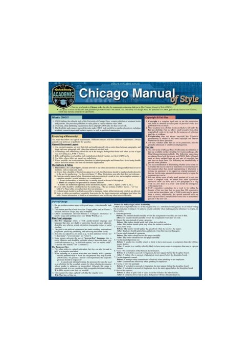 Chicago Manual of Style Guidelines: Quickstudy Digital Guide