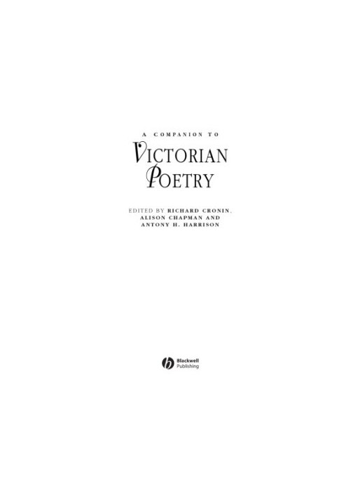 A companion to Victorian poetry