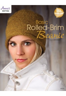 Basic Rolled-Brim Beanie Knit Pattern