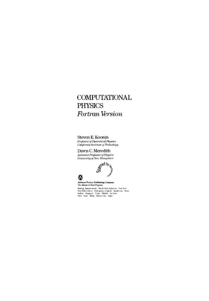 Computational Physics-Fortran Version