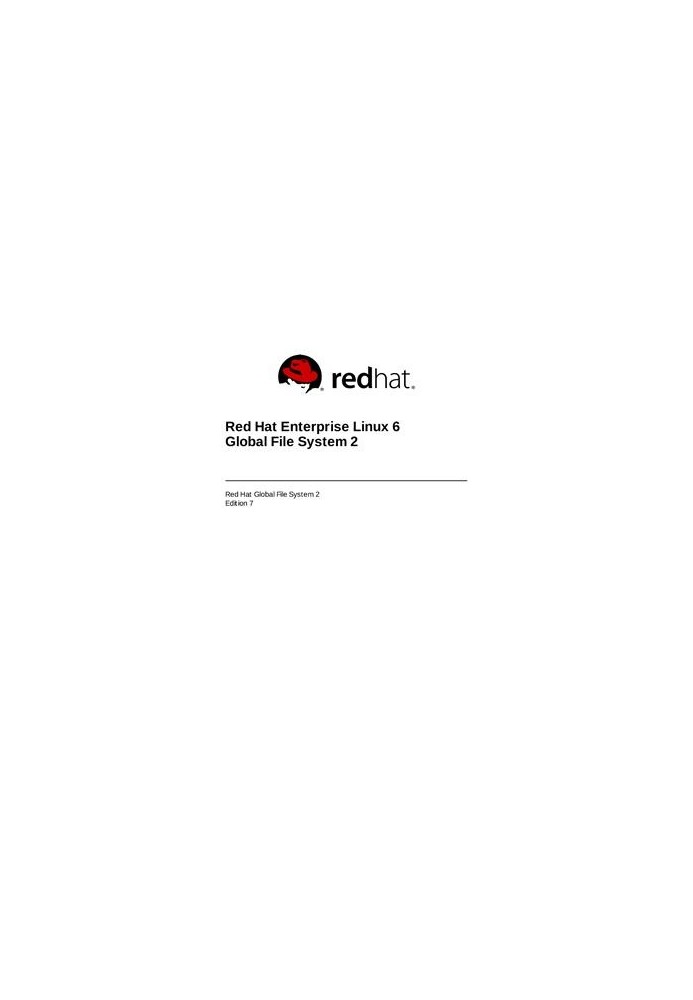 Red Hat Enterprise Linux 6 Global File System 2
