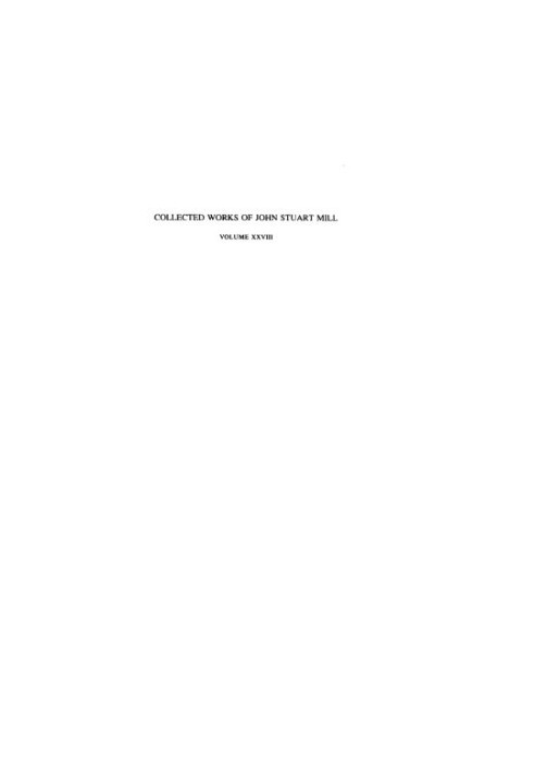 Public and Parliamentary Speeches, Nov. 1850 - Nov. 1868 (Collected Works of John Stuart Mill - vol 28)