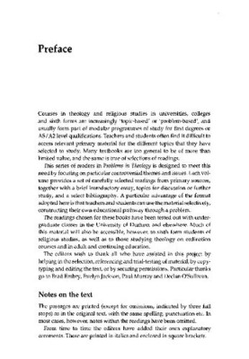 God in Action (Problems in Theology): A Reader