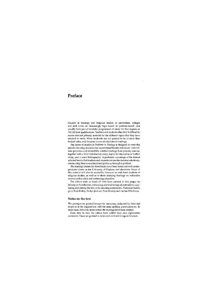 God in Action (Problems in Theology): A Reader