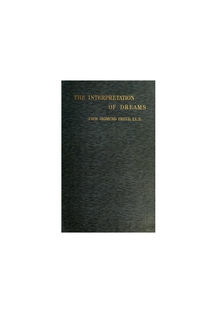 The Interpretation of Dreams