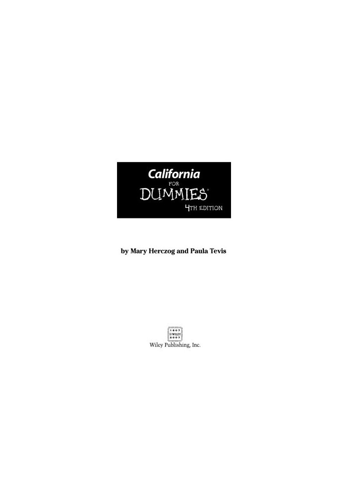 California For Dummies (Dummies Travel)