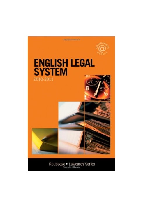 English Legal System Lawcards 2010-2011