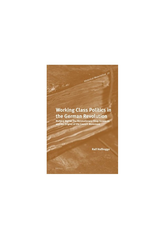 Working class politics in the German Revolution : Richard Müller, the revolutionary shop stewards and the origins of the cou