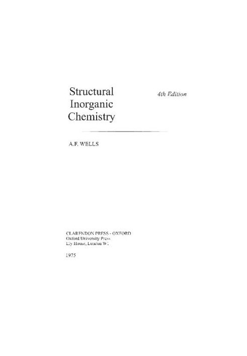 Structural Inorganic Chemistry