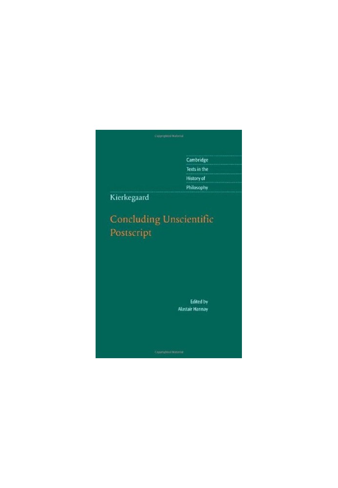 Kierkegaard: Concluding Unscientific Postscript