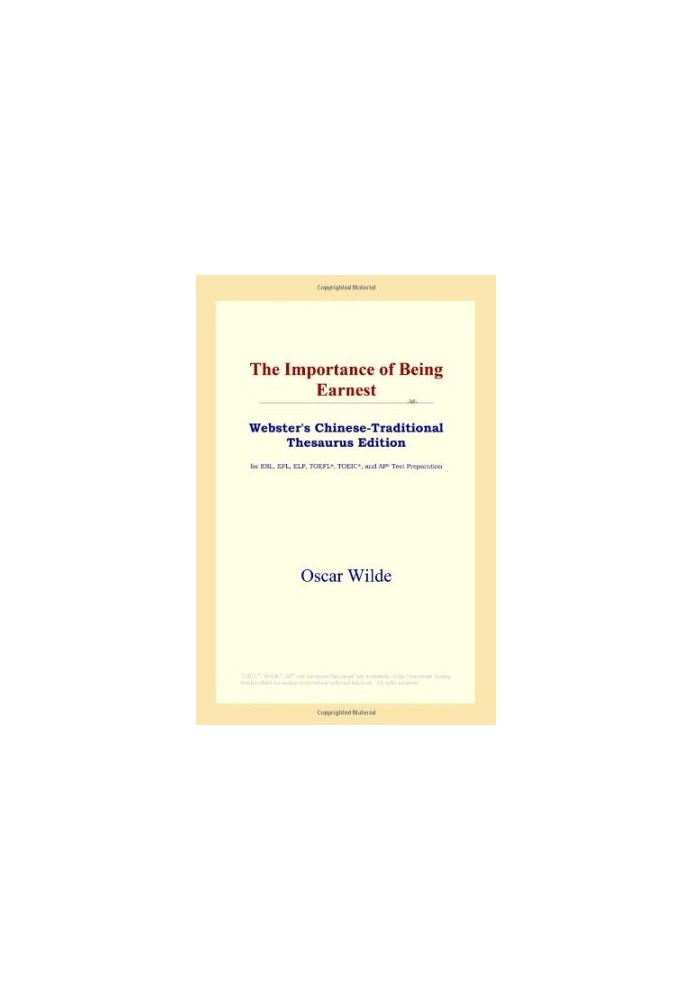 The Importance of Being Earnest