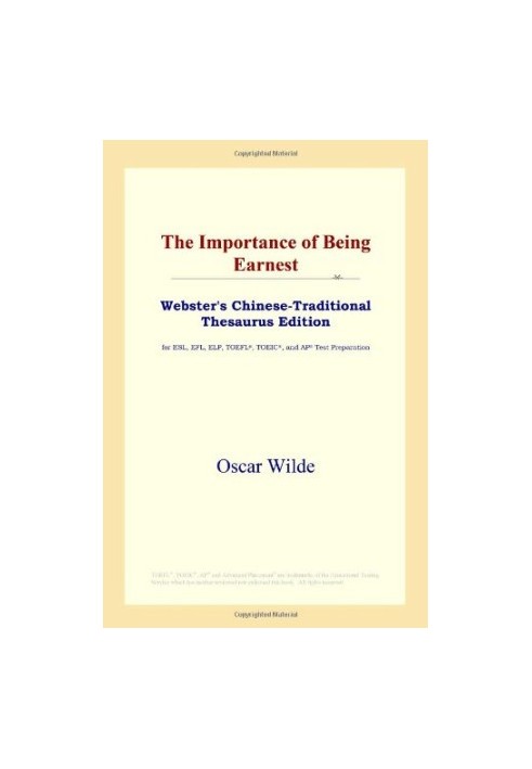 The Importance of Being Earnest