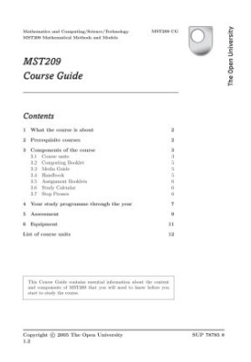 MST209 Course Guide