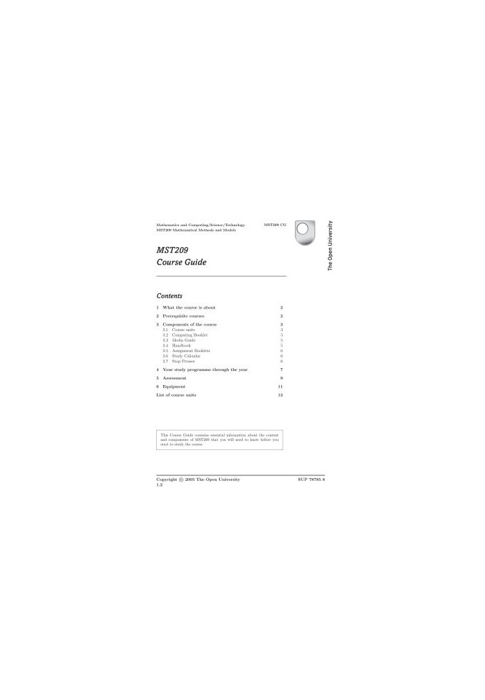 MST209 Course Guide