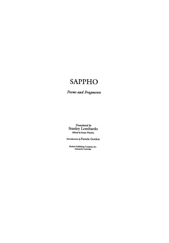 Poems and Fragments