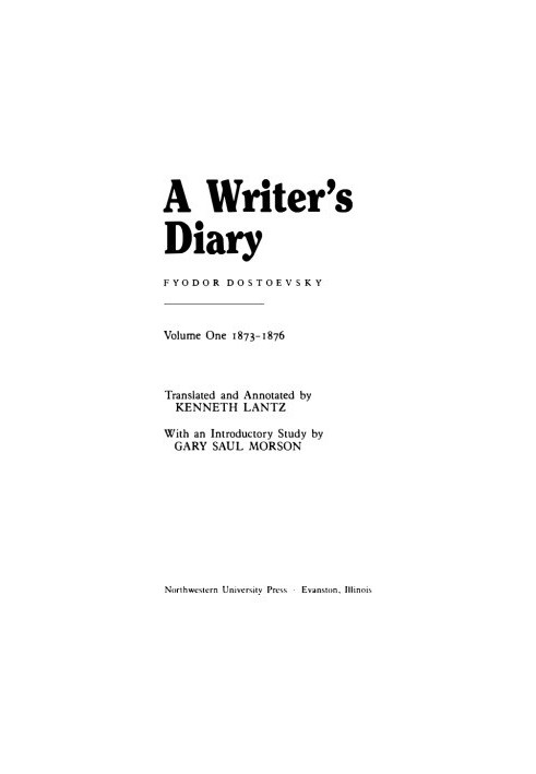 A Writer’s Diary: Volume 1, 1873-1876