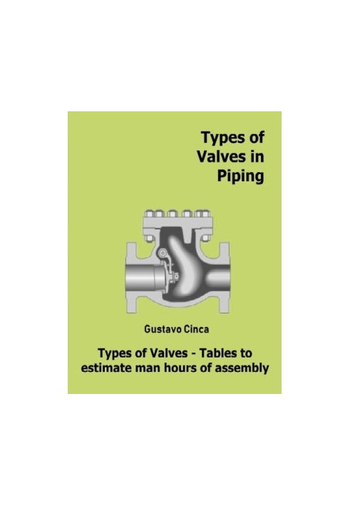 Types of Valves in Piping - Types of Valves - Tables to estimate man hours of assembly