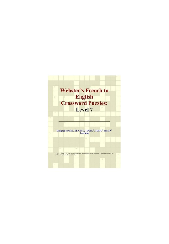 Webster's French to English Crossword Puzzles: Level 7