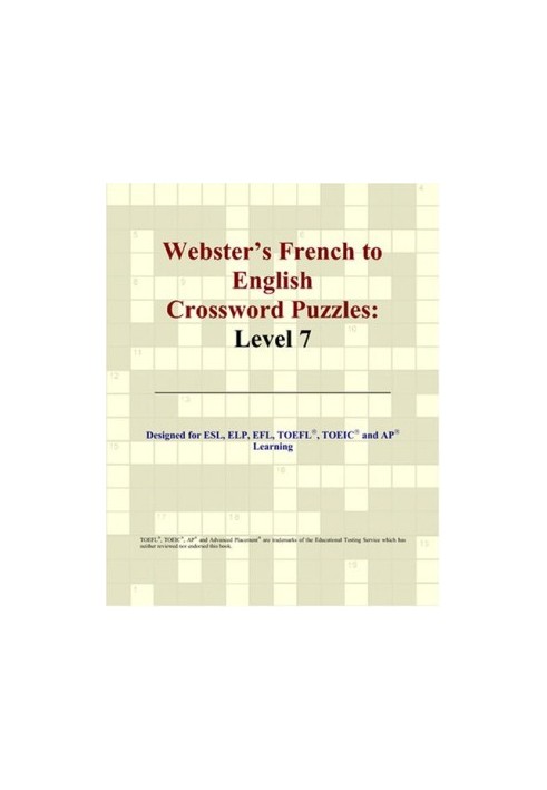 Webster's French to English Crossword Puzzles: Level 7