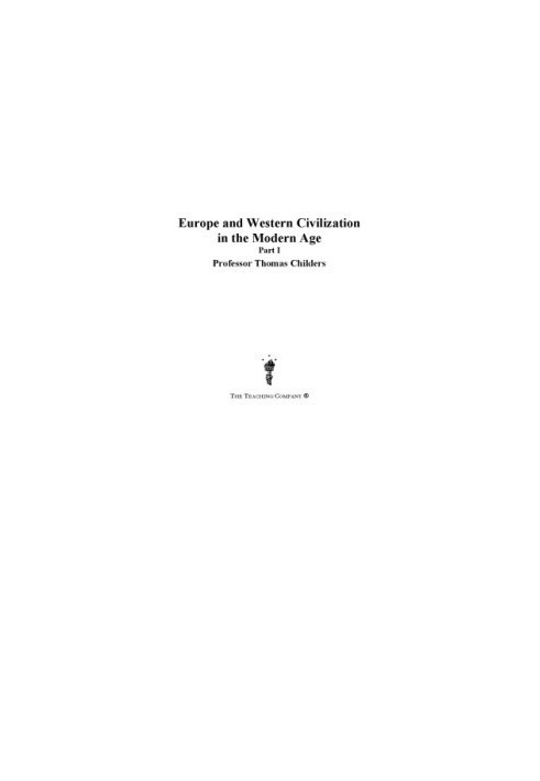 Europe and Western civilization in the modern age
