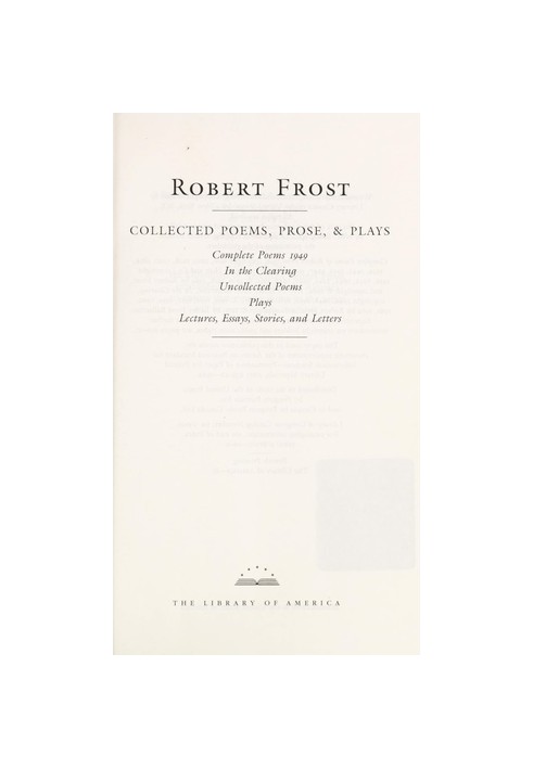 Collected Poems, Prose & Plays