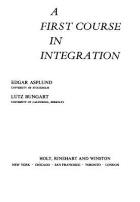 First Course in Integration