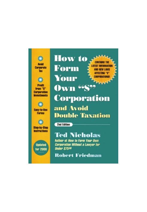 How to form your own ''S'' corporation and avoid double taxation
