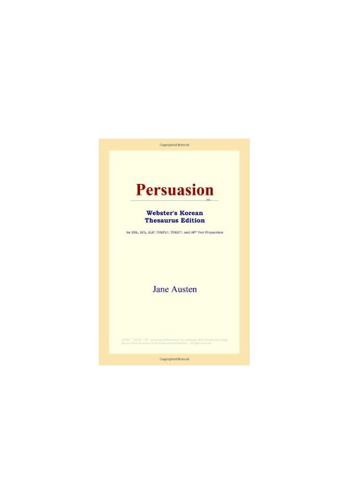 Persuasion (Webster's Korean Thesaurus Edition)