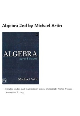Complete Solution Guide to Michael Artin Algebra 2ed