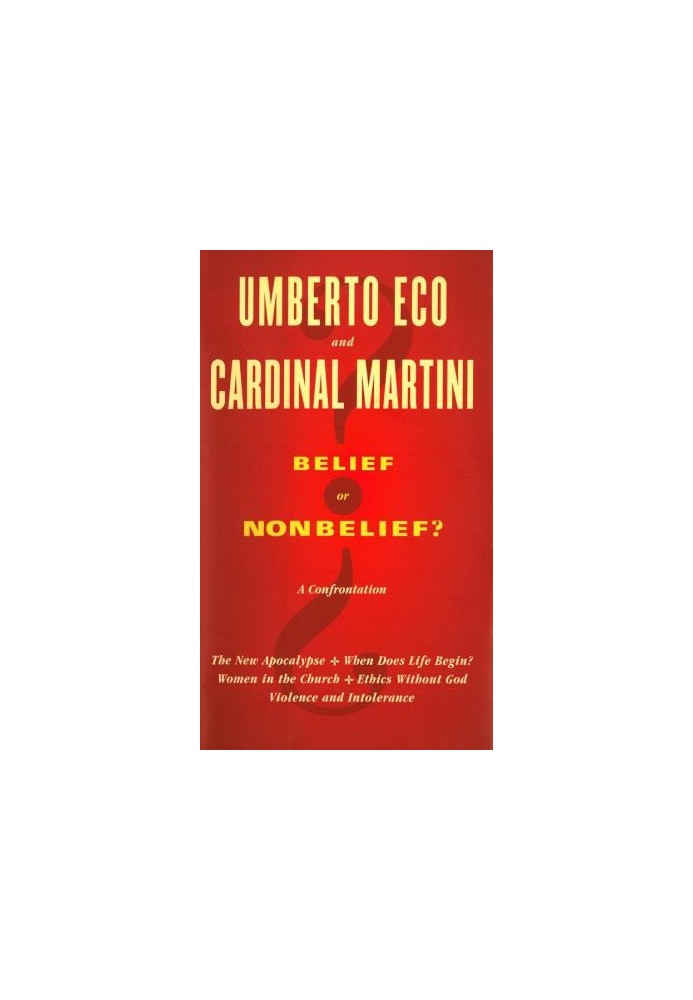 Belief or nonbelief?.: a confrontation