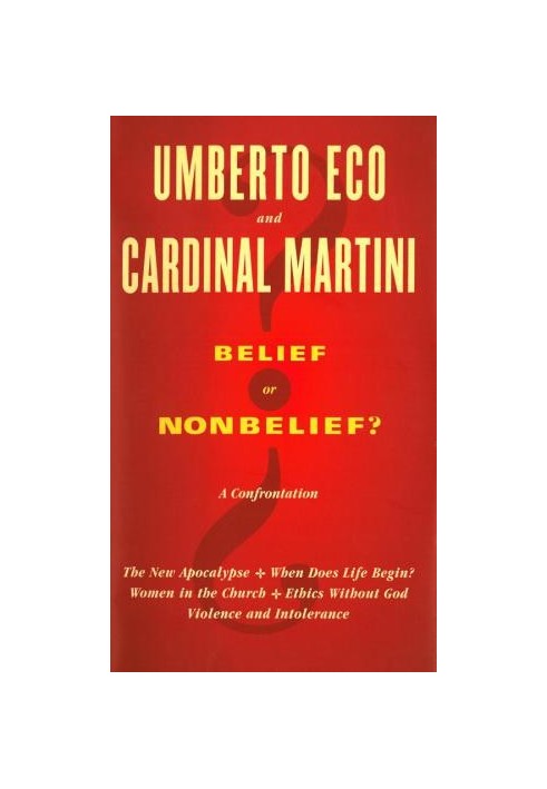 Belief or nonbelief?.: a confrontation