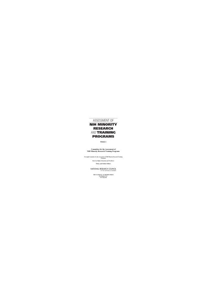 Assessment of NIH Minority Research and Training Programs: Phase 3