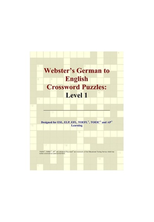 Webster's German to English Crossword Puzzles: Level 1