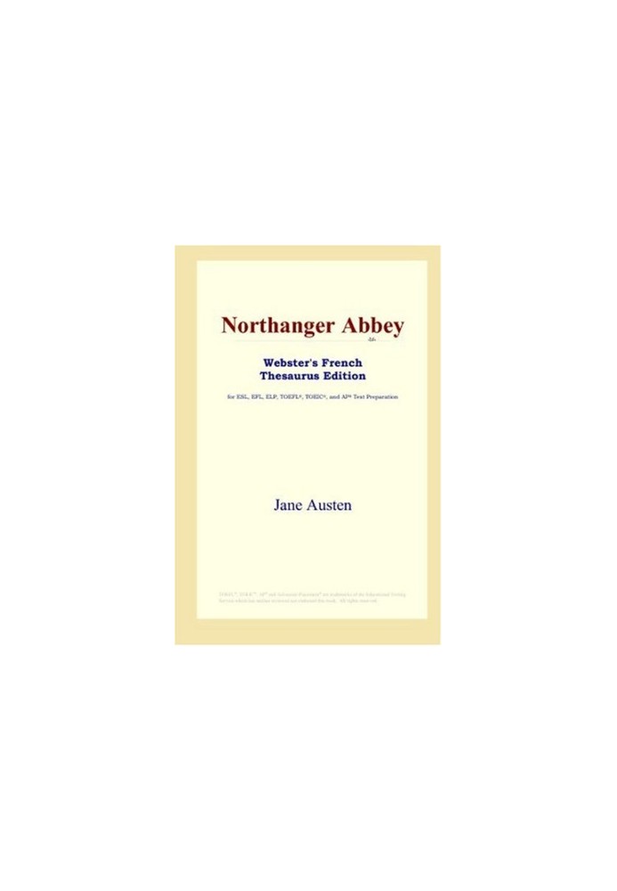 Northanger Abbey (Webster's French Thesaurus Edition)