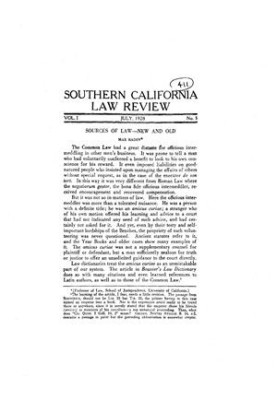 Sources of law - new and old