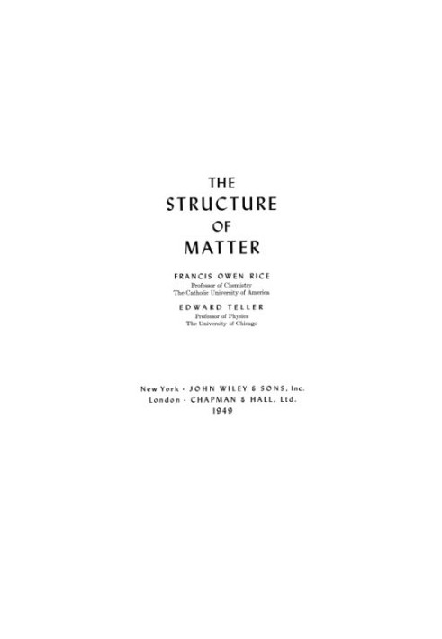 The structure of matter