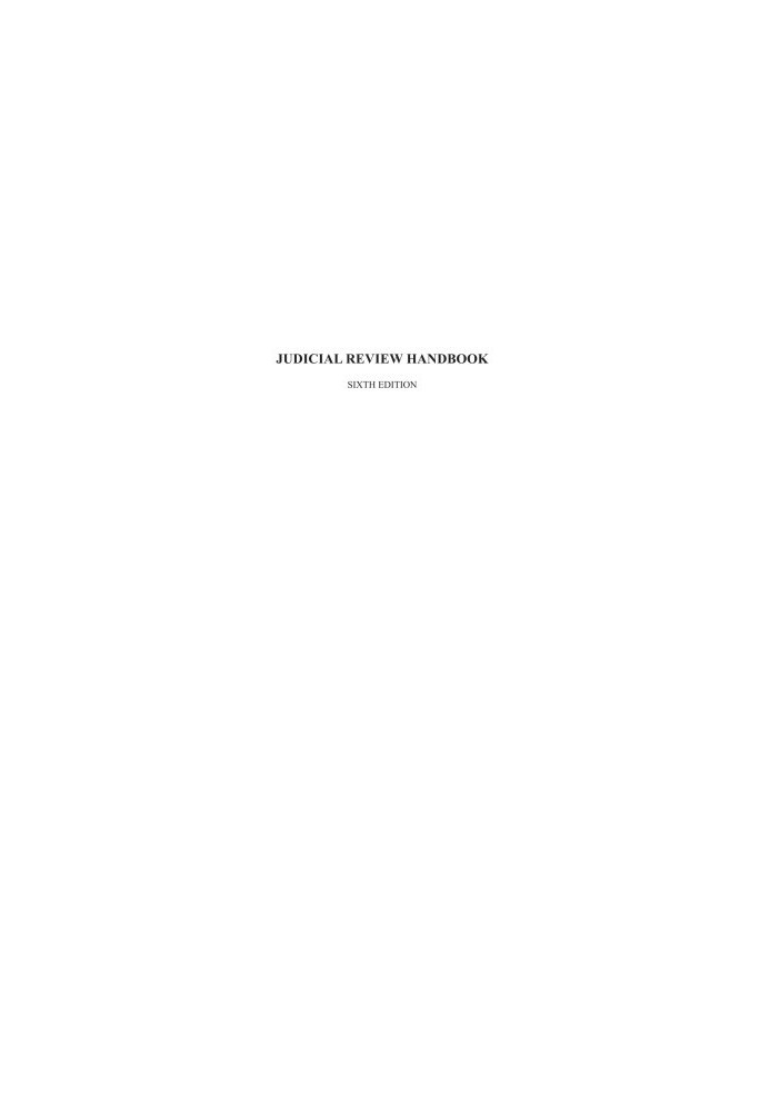Judicial Review Handbook